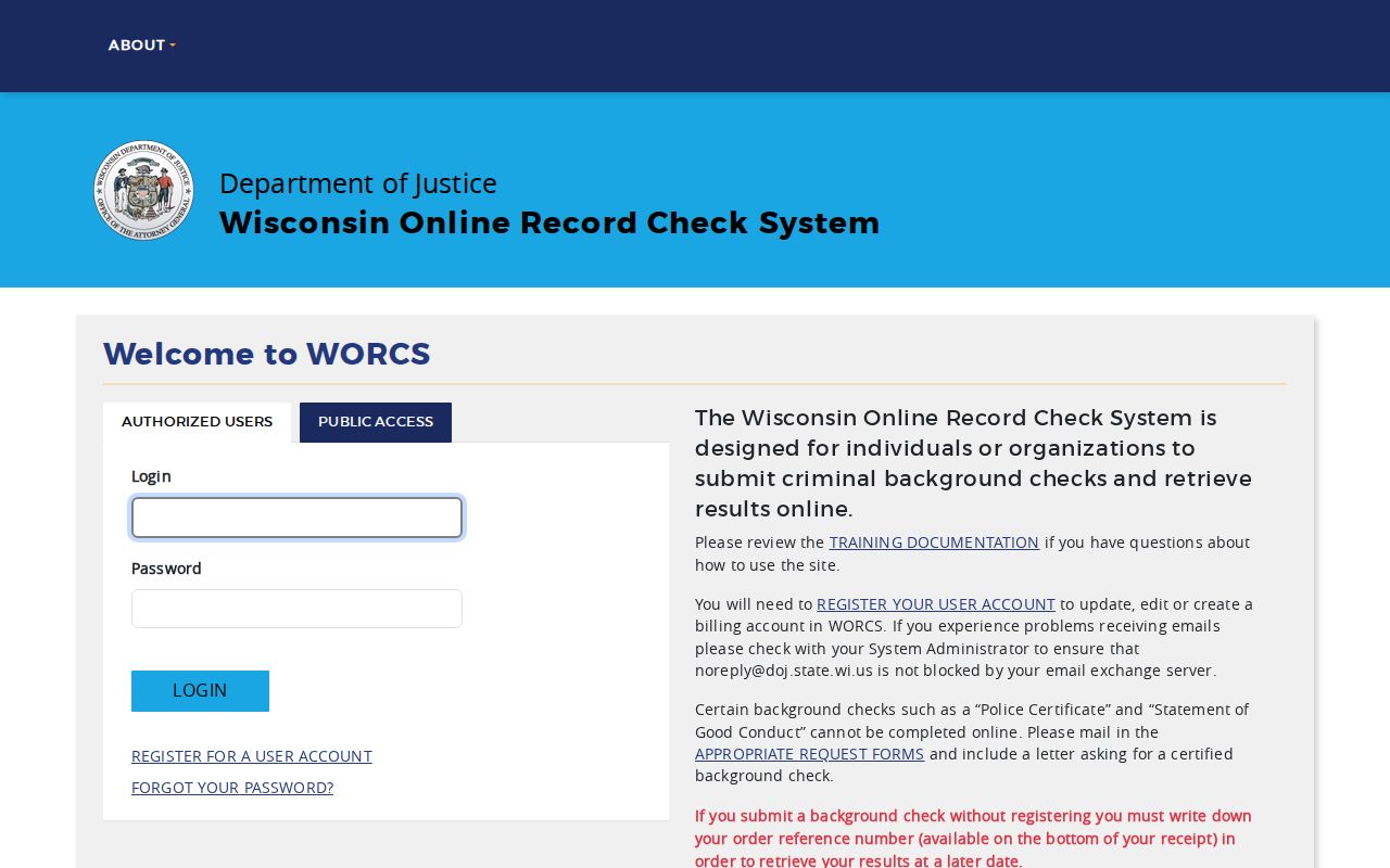 Sheboygan County criminal history search through Wisconsin WORCS
